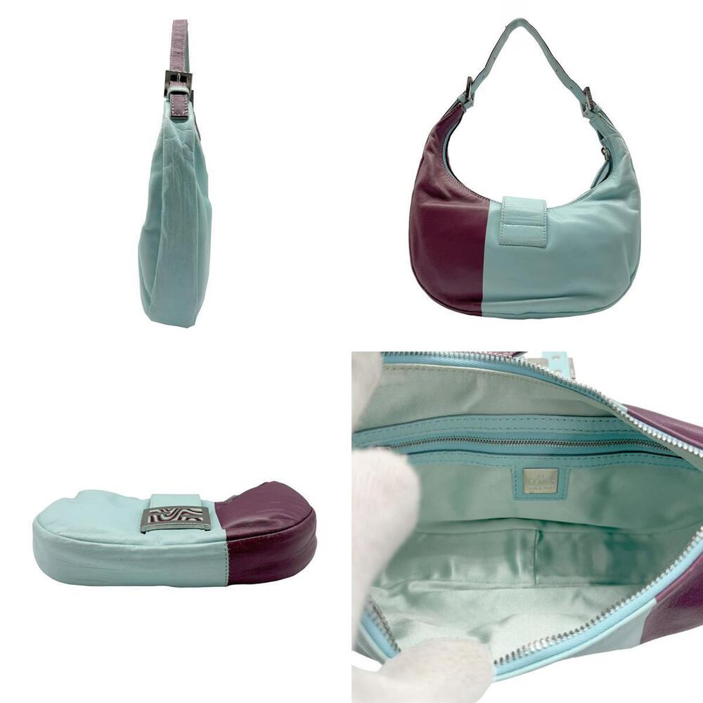 Fendi handbag purple blue leather